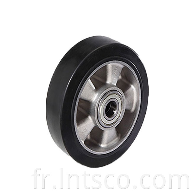 Heavy Duty Rubber on Aluminum Single Wheels